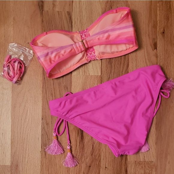 NWOT Arizona Ombre & Tassel Bikini Set - Picture 7 of 7